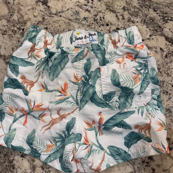 Janie & Jack Tropical Print Boys  Swim Trunks / Bathing Suit - Picture 3 of 3